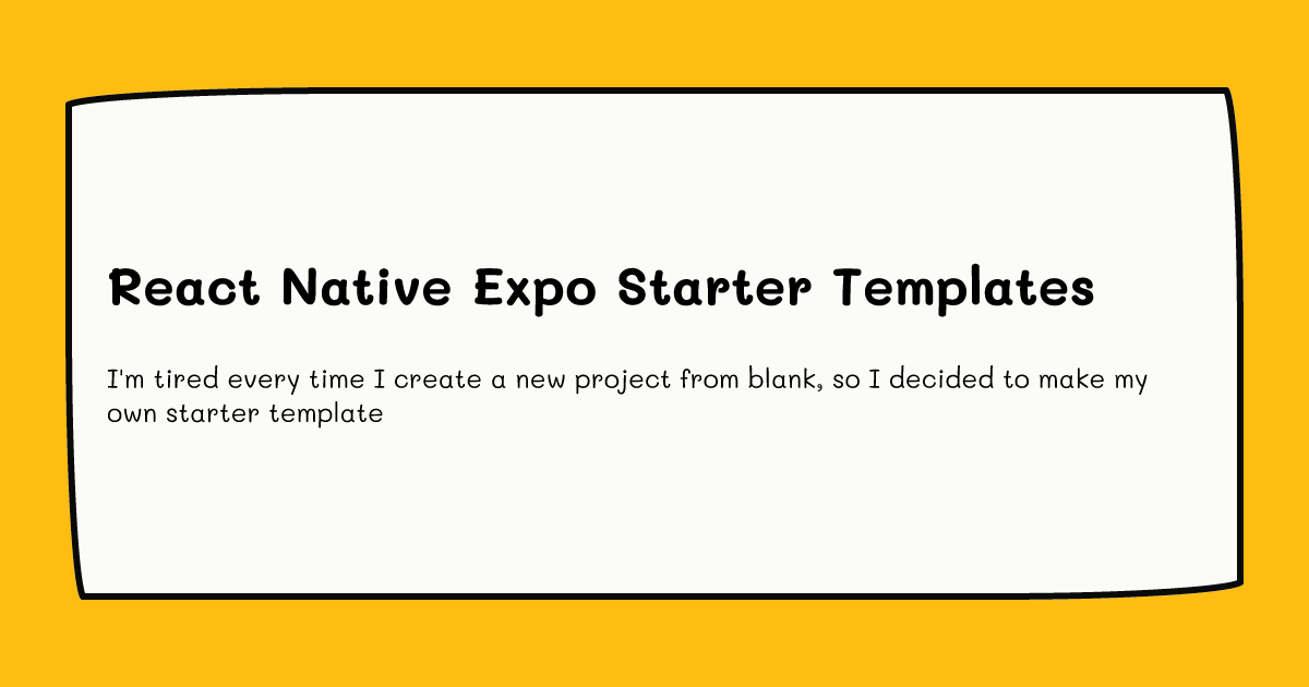 react-native-expo-starter-templates